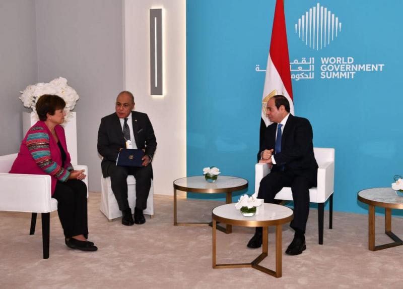 الرئيس عبد الفتاح السيسي وكريستالينا جورجييفا المدير العام لصندوق النقد الدولي