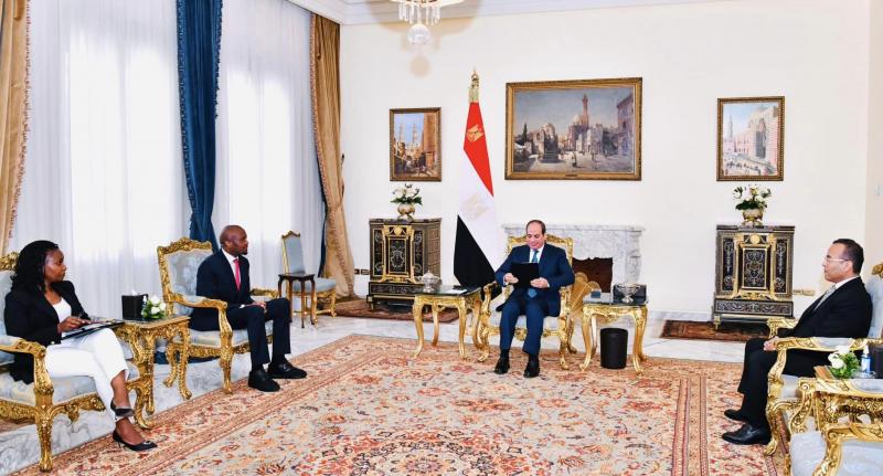 الرئيس السيسي والوزير الكيني خلال اللقاء