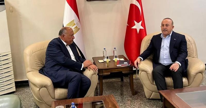 وزير الخارجية ونظيره التركي