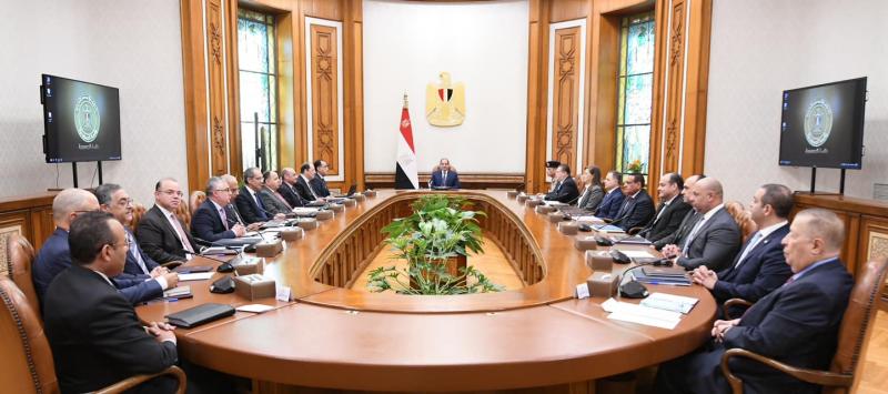 جانب من اجتماع المجلس الأعلى للاستثمار مع الرئيس السيسي