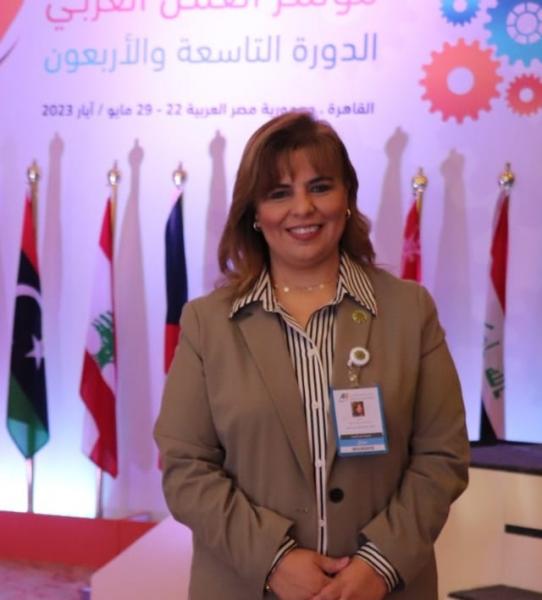 عايدة محي الدين رئيسا للجنة شئون المرأة بمؤتمر منظمة العمل العربي