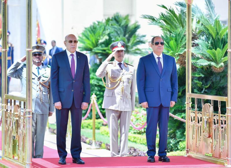 الرئيس السيسي والرئيس الموريتاني