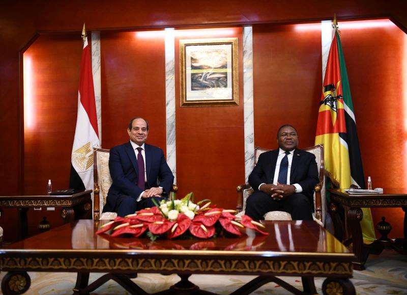 الرئيس السيسي ونظيره الموزمبيقي يبحثان تعزيز العلاقات الاقتصادية