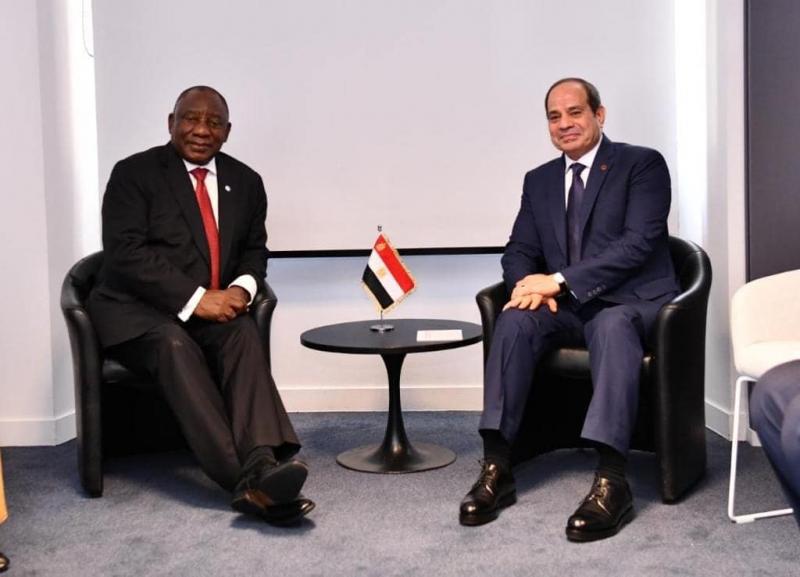 رئيسا مصر وجنوب أفريقيا