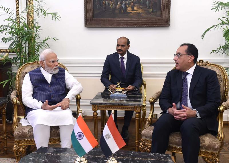 رئيسا وزراء مصر والهند