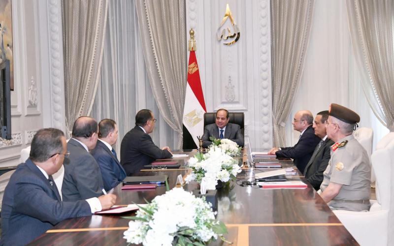 جانب من اجتماع الرئيس عبدالفتاح السيسي