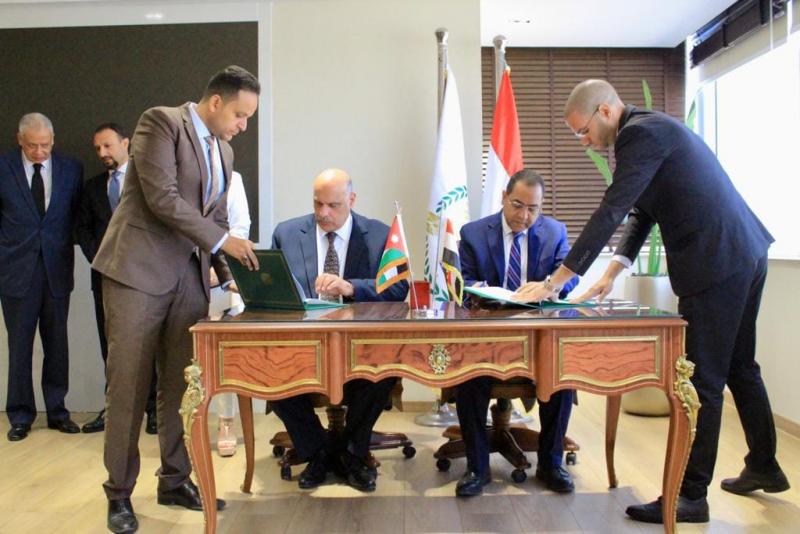 جانب من توقيع خطة تعاون المشترك بين الجانب المصري والأردني