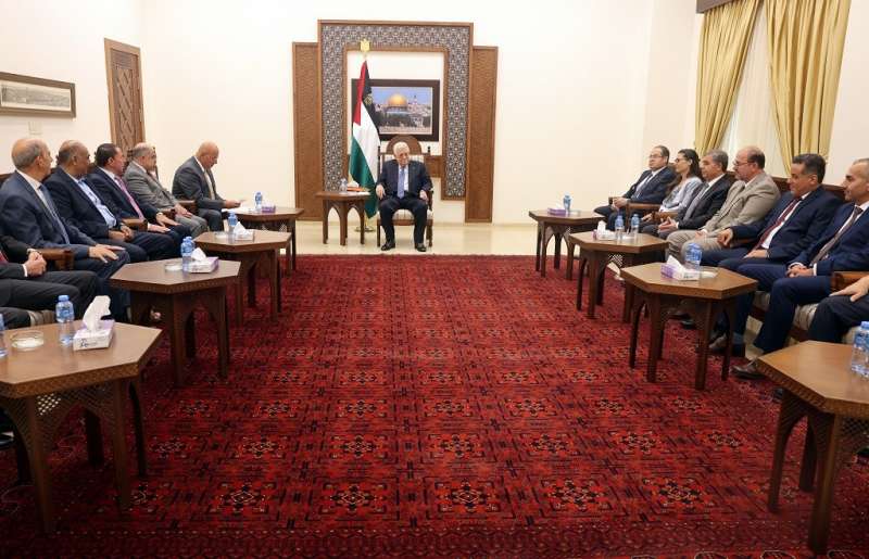لقاء الرئيس الفلسطيني ووفد الاتحاد