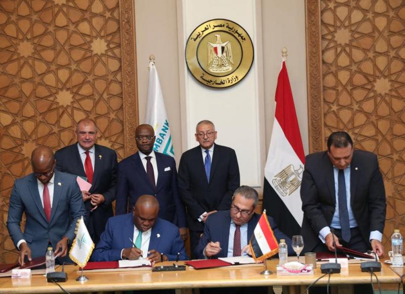 مراسم توقيع إنشاء فرع للبنك الإفريقي للتصدير والاستيراد في العاصمة الإدارية
