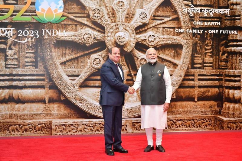 رئيس وزراء الهند يستقبل السيسي بمقر انعقاد قمة مجموعة العشرين بنيودلهي