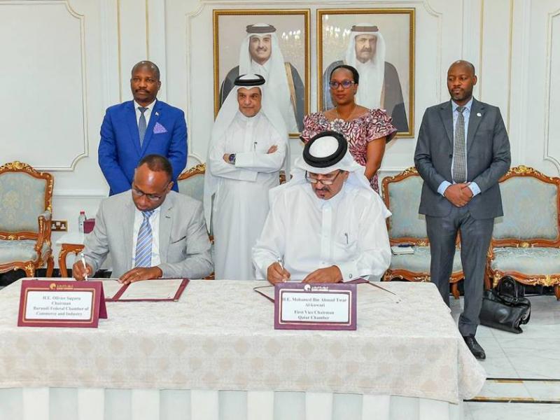 توقيع مذكرة تفاهم بين غرفتي قطر وبوروندي لخدمة مجتمع الأعمال
