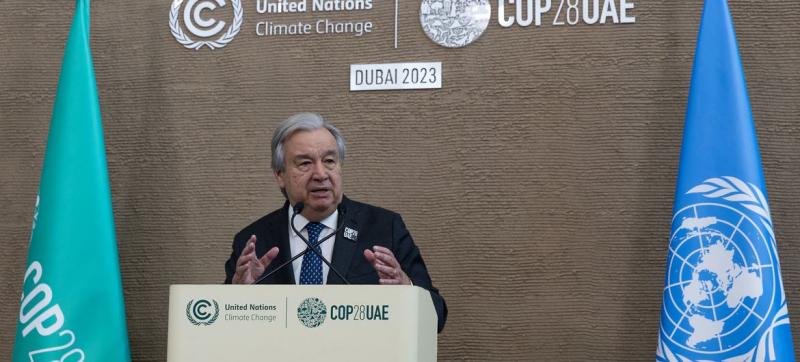 الأمين العام للأمم المتحدة يؤكد أهمية التوصل إلى اتفاق بشأن التخلص التدرييجي من الوقود الأحفوري