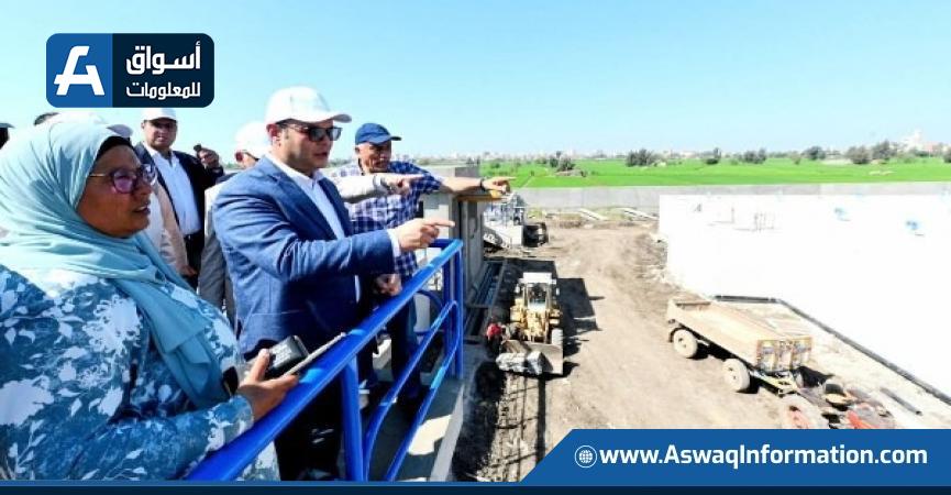 وزير الإسكان ومحافظ الدقهلية يتفقدان توسعات محطة مياه شرب بلقاس بطاقة 34 ألف 