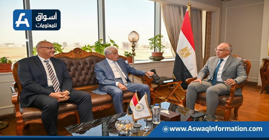 وزير الرى يستقبل مستشار رئيس الجمهورية للتنمية المحلية ومحافظ القليوبية