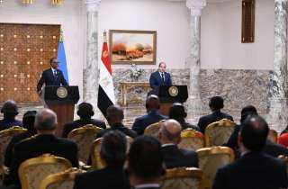 الرئيس السيسي: نعمل على زيادة حجم التبادل التجاري وتشجيع الاستثمارات المتبادلة مع رواندا