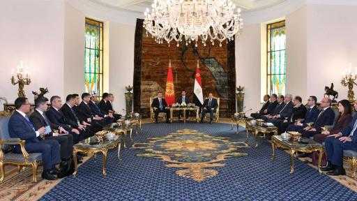 الرئيس السيسي يبحث مع نظيره القرغيزي سُبل تعزيز العلاقات التجارية والاستثمارية بين البلدين| صور