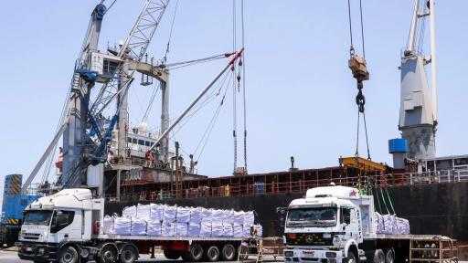 تضم قمح وذرة وحديد.. ميناء دمياط يستقبل 59906 أطنان من البضائع