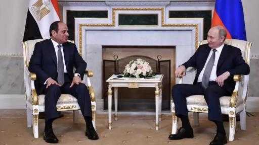 رئيسا مصر وروسيا يبحثان تطورات الأوضاع الإقليمية وتعزيز التعاون الاقتصادي والاستثماري