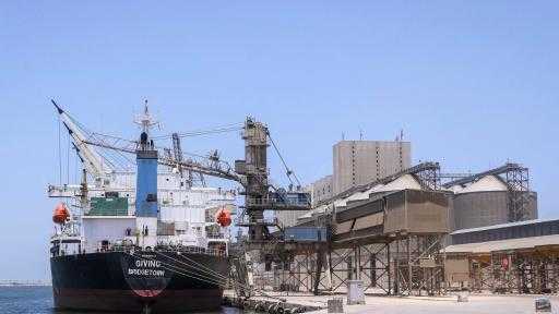 ميناء دمياط يستقبل شحنتي قمح أوكراني وروسي لصالح القطاعين العام والخاص