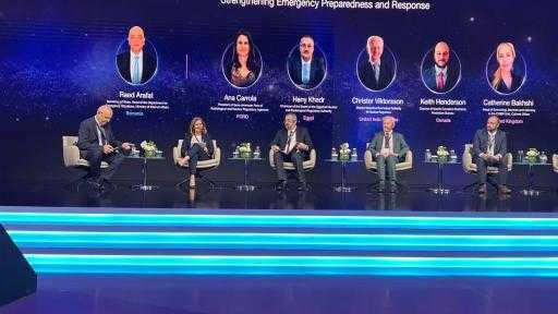 رئيس الرقابة النووية يشدد على أهمية التعاون الدولي والاقليمي لمجابهة الطوارئ النووية والإشعاعية