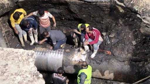 بعد إصلاحه.. عودة المياه إلى أحياء الجيزة المتأثرة بكسر خط قطر 1000 مم