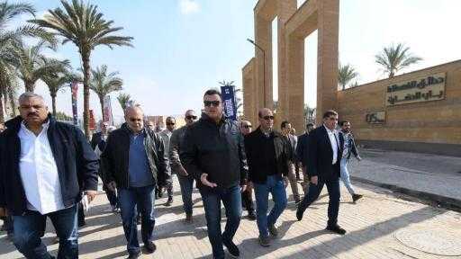 وزير الإسكان يتفقد الأعمال الأخيرة بمشروع حدائق تلال الفسطاط| صور