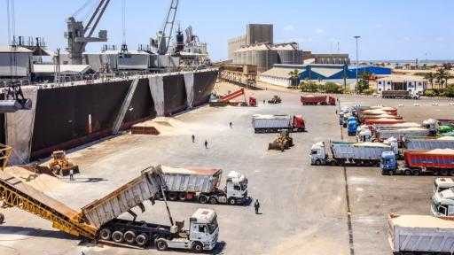 تضم ذرة وقمح وسكر.. ميناء دمياط يستقبل 42409 أطنان من البضائع