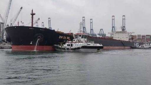 ميناء دمياط يستقبل أكبر حمولة بضائع عامة منذ افتتاحه