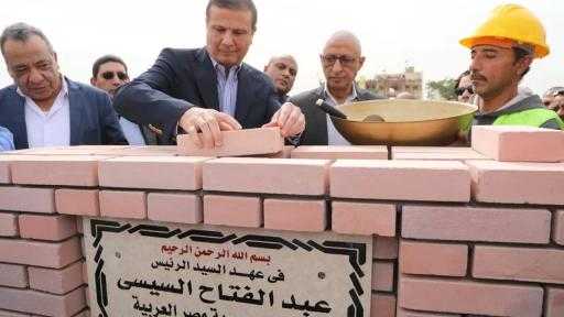 وزير الزراعة يضع حجر أساس أعمال إعادة تأهيل محطة بحوث الصحراء بالشيخ زويد| صور