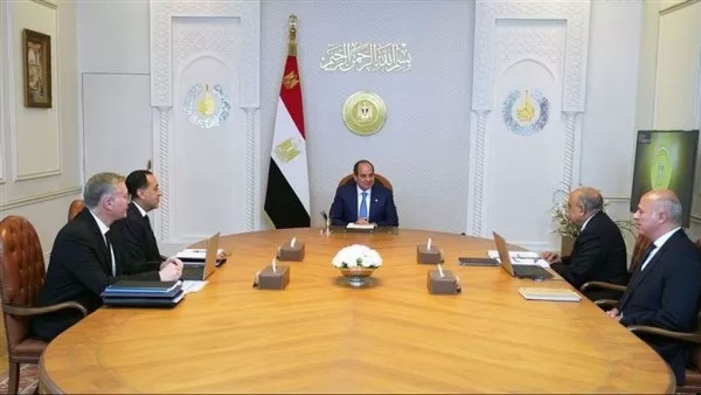 الرئيس السيسي خلال الاجتماع