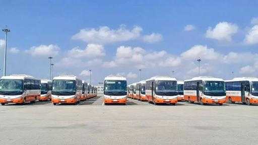 تصدير 100 أتوبيس مصنع محليًا عبر ميناء شرق بورسعيد