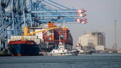 تضم قمح وزيت وفول.. ميناء دمياط يستقبل 45100 طن من البضائع