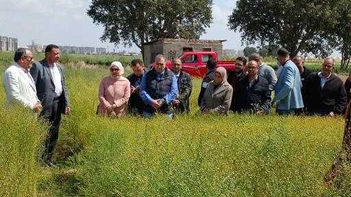 رئيس البحوث الزراعية يتفقد برامج المحاصيل الشتوية وتقاوي الخضر وبحوث الأعلاف بمحطة ”سخا”
