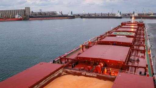 ميناء دمياط يستقبل 16.5 ألف طن قمح كندي لصالح القطاع الخاص