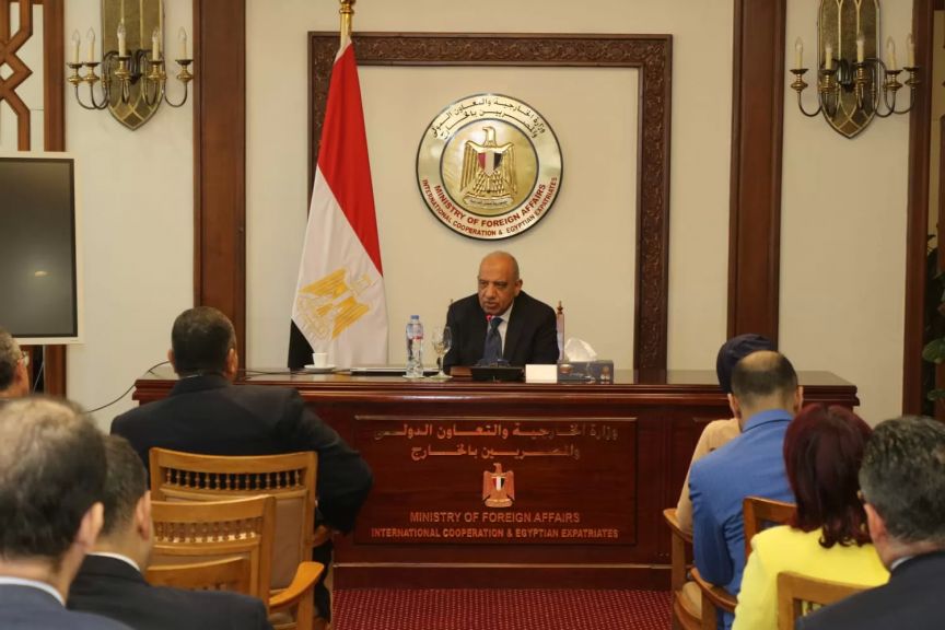 وزير الكهرباء خلال اللقاء