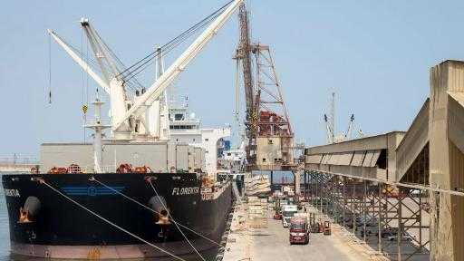 رصيد القمح بصوامع القطاعين العام والخاص بميناء دمياط 40.5 ألف طن