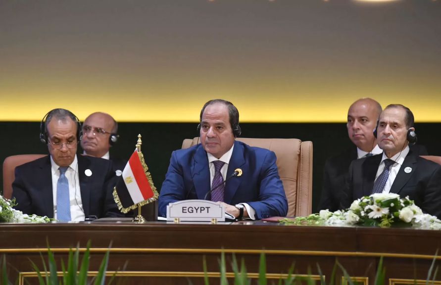 الرئيس السيسي خلال ترأسه القمة