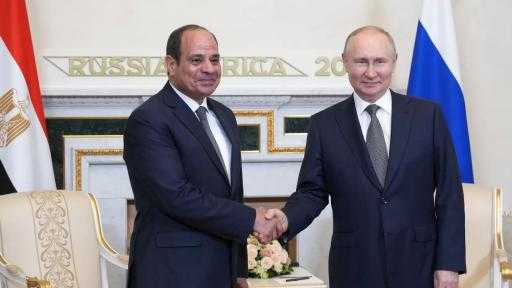 رئيسا مصر وروسيا يبحثان تطورات المشروعات الاستراتيجية المشتركة وتعزيز التعاون بمجالات التجارة والسياحة