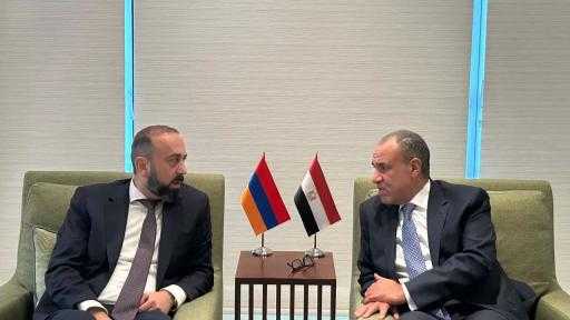 وزير الخارجية يتطلع إلى تعزيز حجم التبادل التجاري والصناعي والسياحي مع أرمينيا